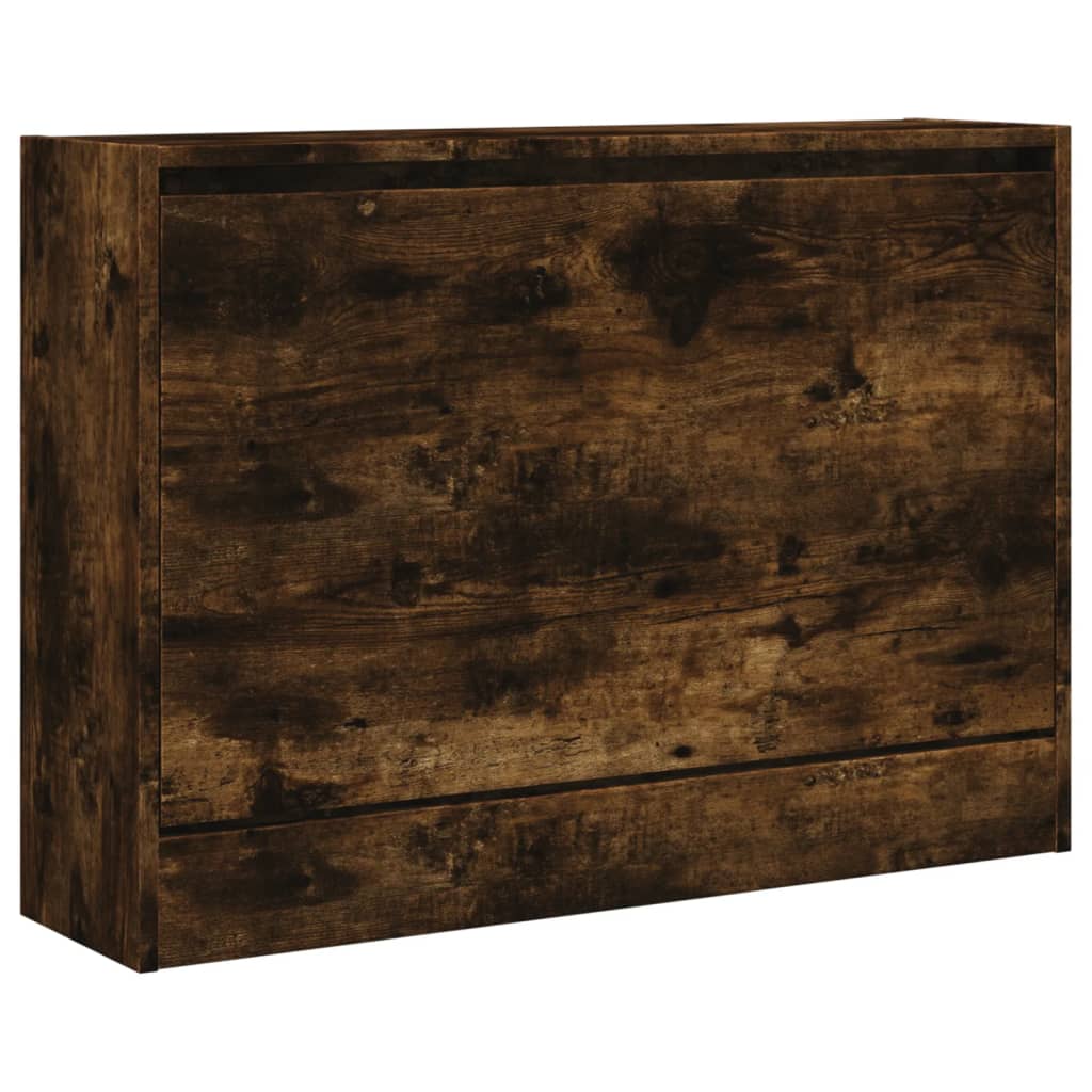 Ormarić za cipele dimljeni hrast 80x21x57 cm konstruirano drvo