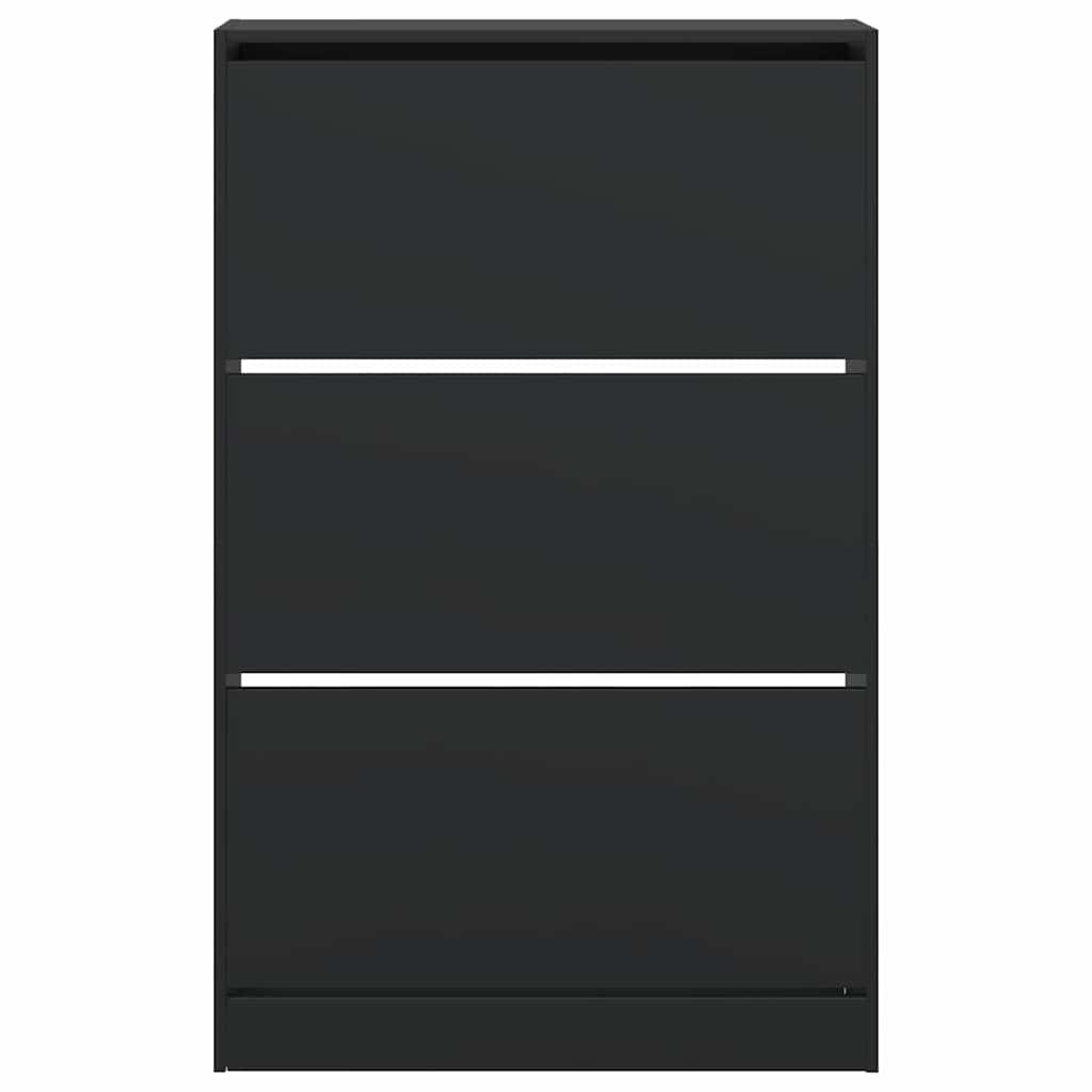 Ormarić za cipele crni 80x21x125,5 cm od konstruiranog drva
