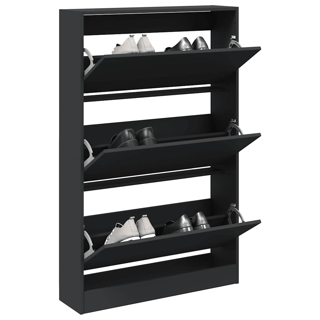 Ormarić za cipele crni 80x21x125,5 cm od konstruiranog drva