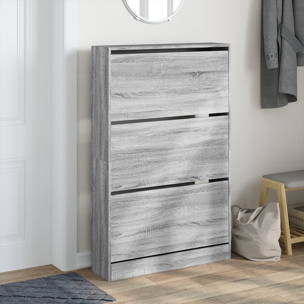 Ormarić za cipele boja hrasta 80x21x125,5 cm konstruirano drvo