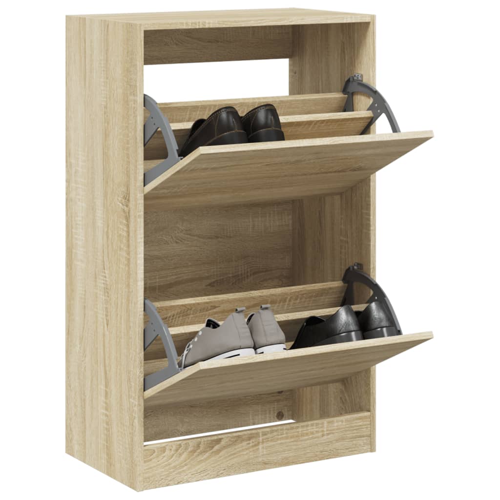 Ormarić za cipele boja hrasta 60x34x96,5 cm konstruirano drvo