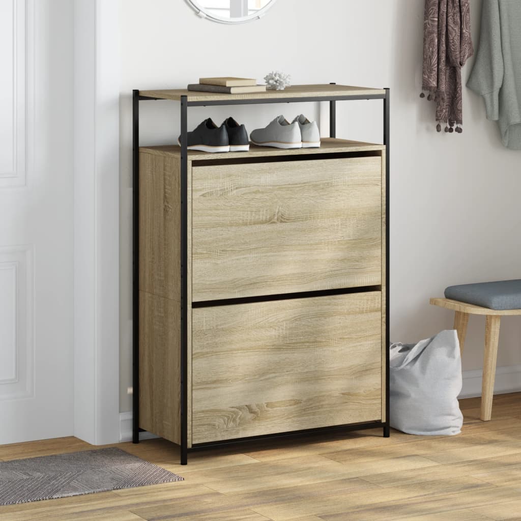 Ormarić za cipele boja hrasta 75x34x112 cm konstruirano drvo