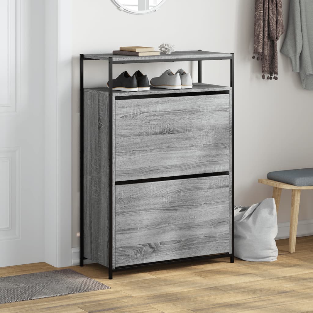 Ormarić za cipele boja hrasta 75x34x112 cm konstruirano drvo