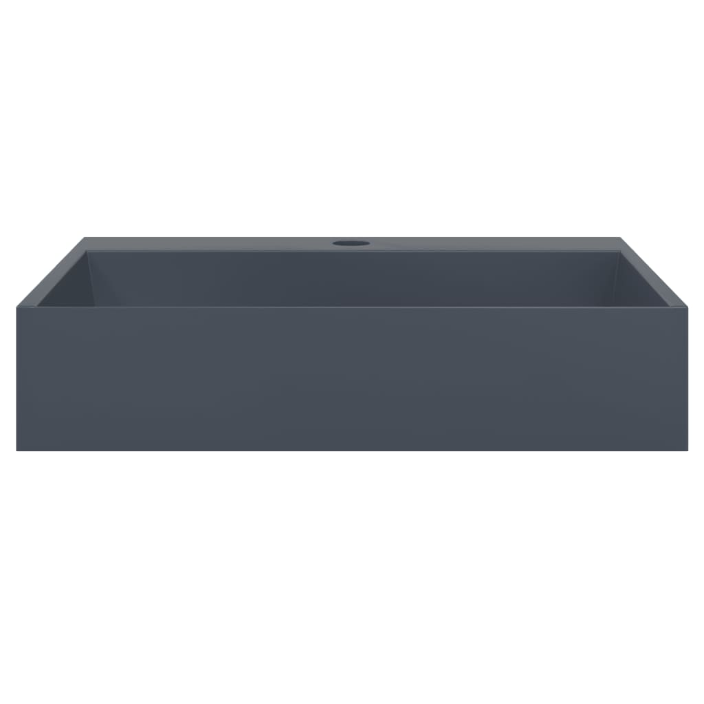 Umivaonik od lijevanih minerala/mramora 50x38x11 cm antracit