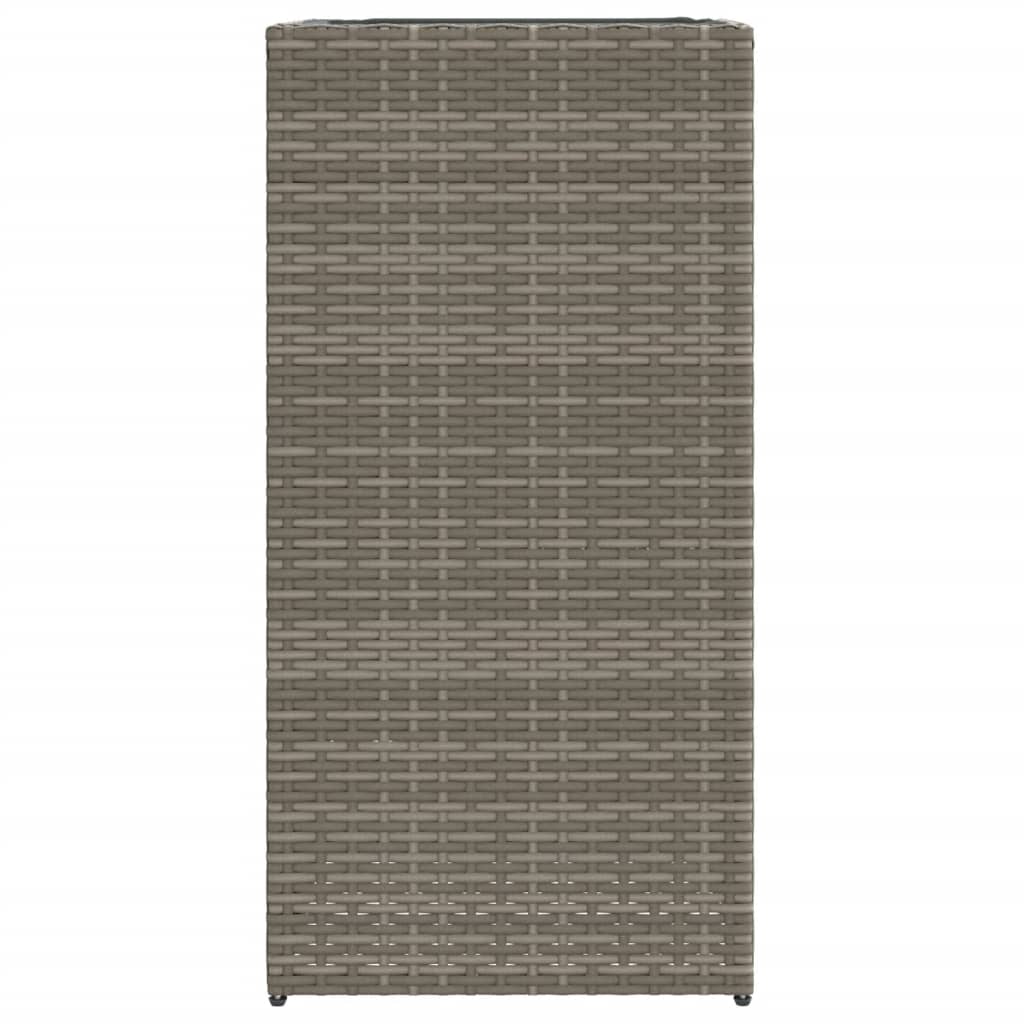 Vrtna sadilica siva 40 x 40 x 80 cm od poliratana