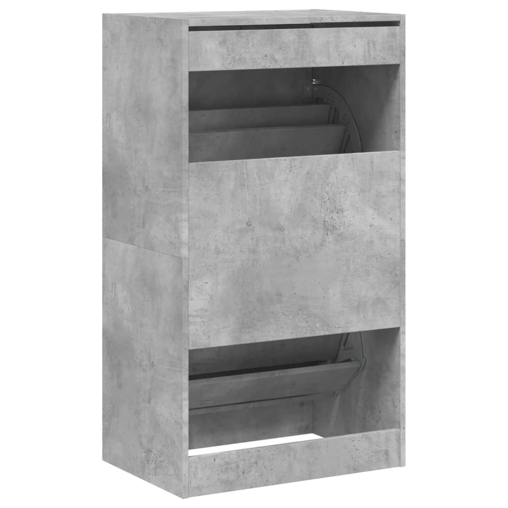 Ormarić za cipele s 2 ladice siva boja betona 60 x 42 x 108 cm