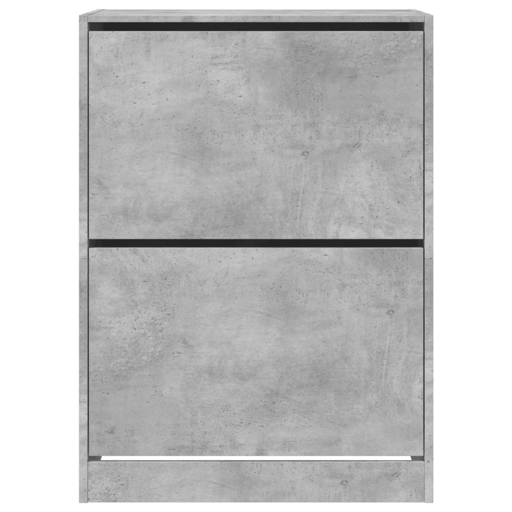 Ormarić za cipele s 2 ladice siva boja betona 80x42x108 cm