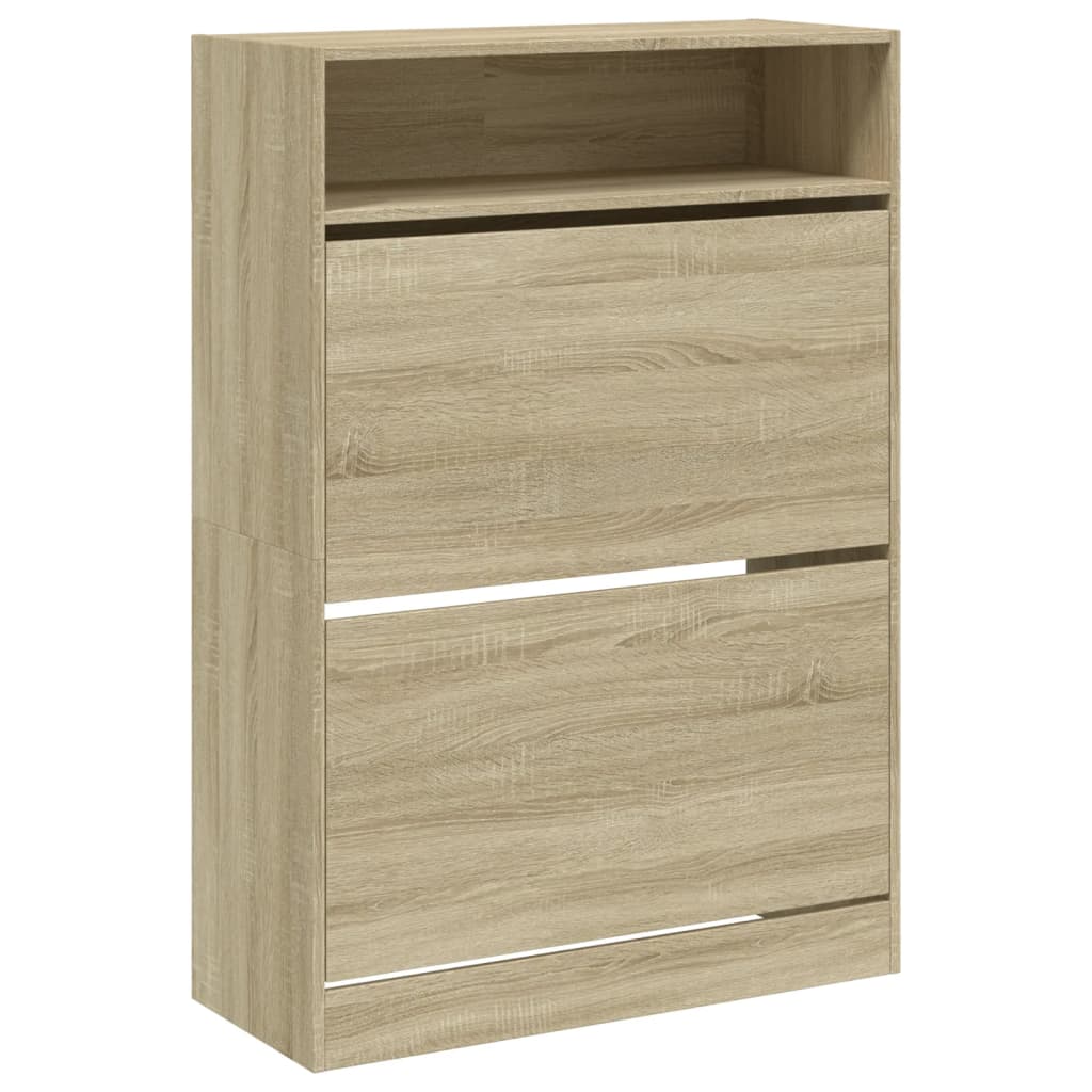 Ormarić za cipele s 2 ladice boja hrasta 80 x 34 x 116 cm