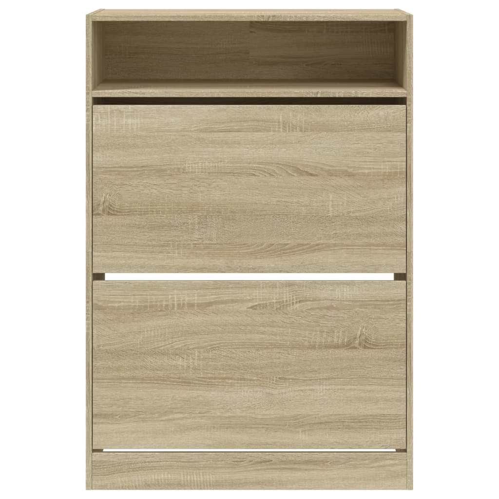 Ormarić za cipele s 2 ladice boja hrasta 80 x 34 x 116 cm