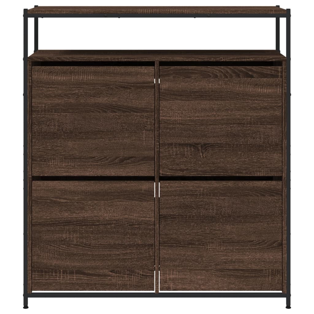 Ormarić za cipele s 4 ladice smeđa boja hrasta 100x34x112 cm