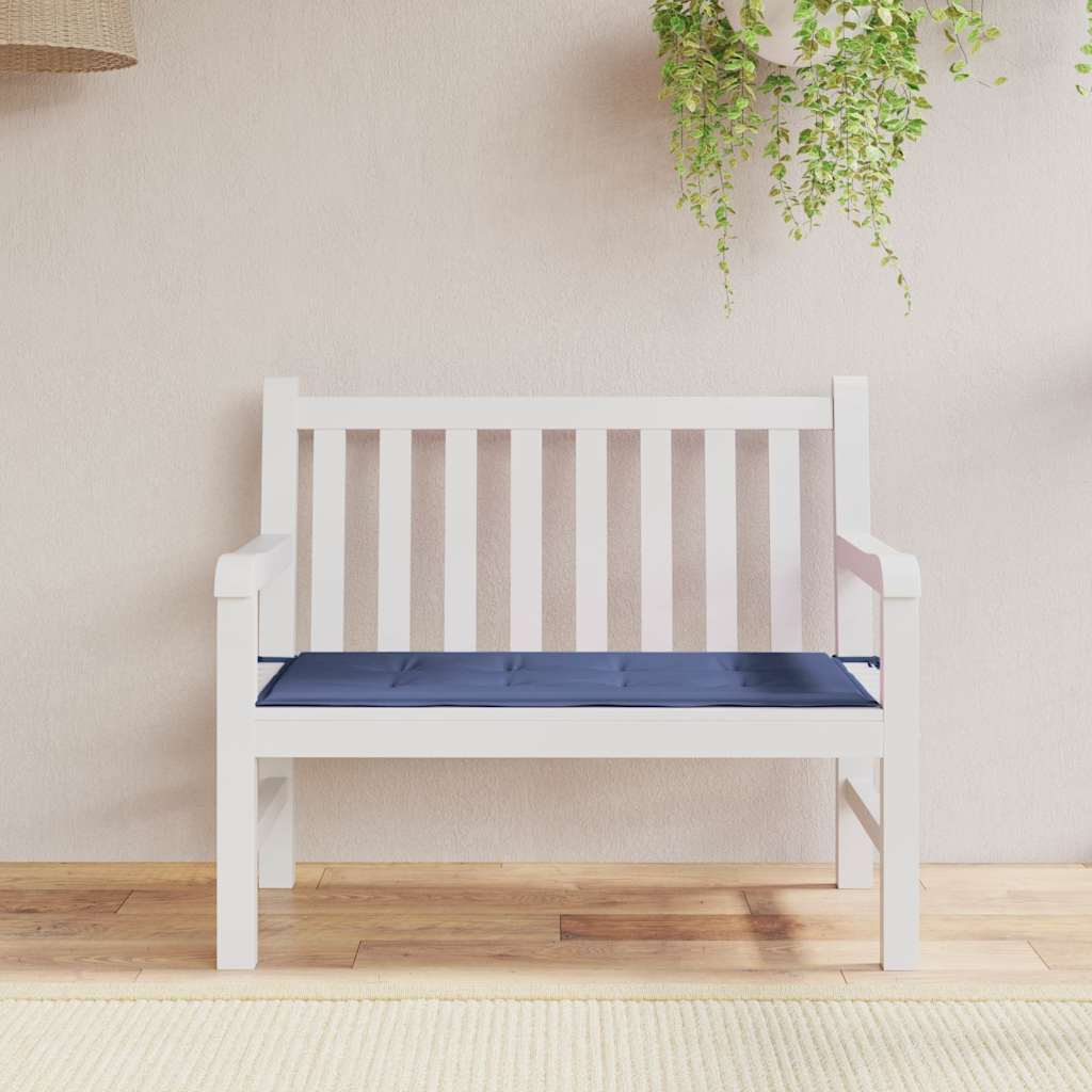 Jastuk za vrtnu klupu modri 100x50x4 cm od tkanine Oxford