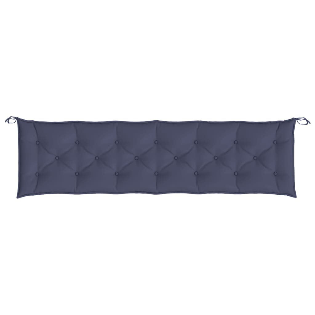 Jastuk za vrtnu klupu modri 200x50x7 cm tkanine Oxford