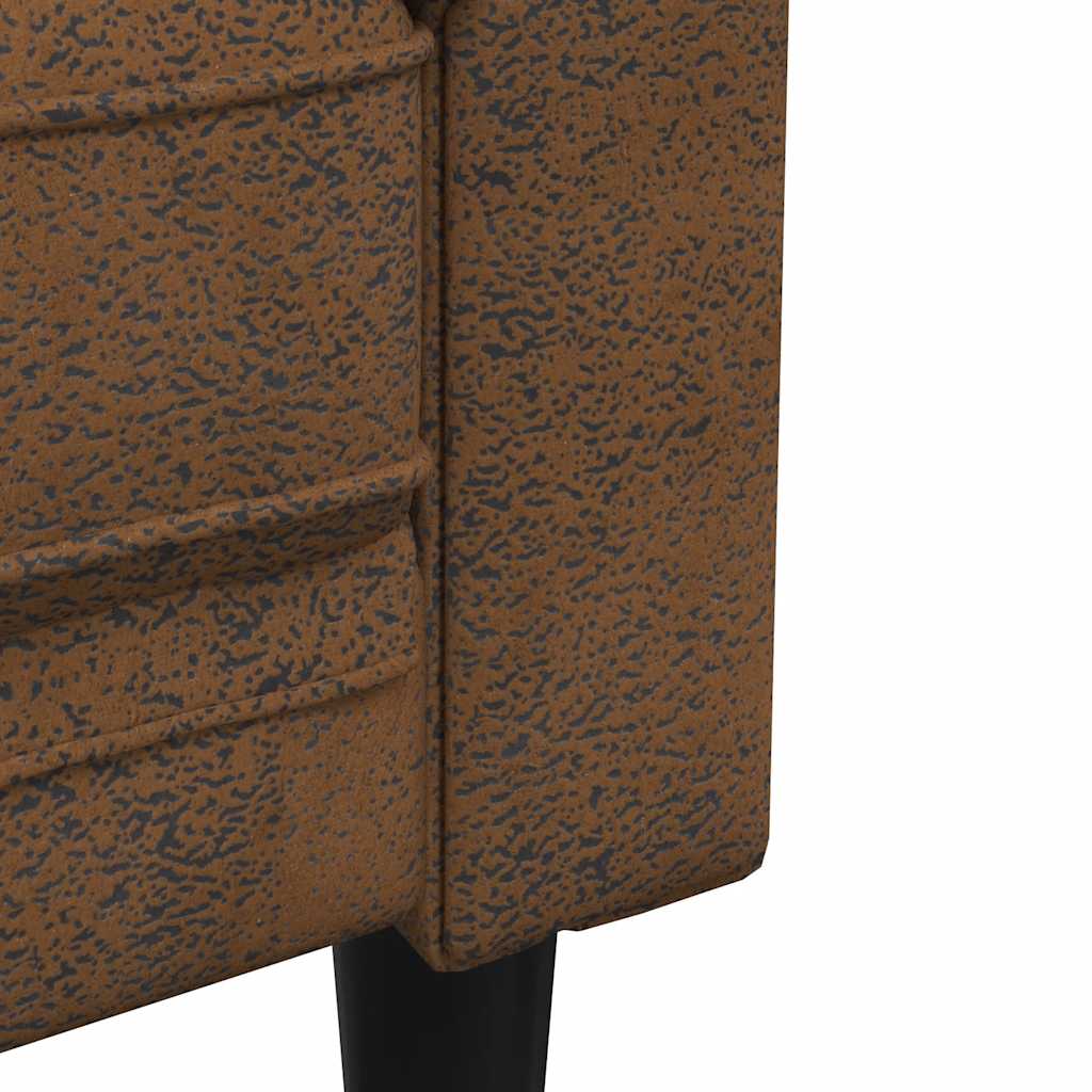 Dvosjed Chesterfield smeđi od tkanine