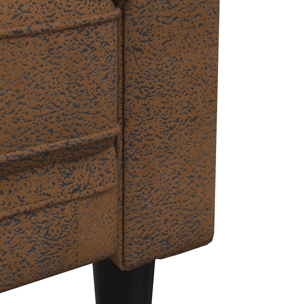 Trosjed Chesterfield smeđi od tkanine