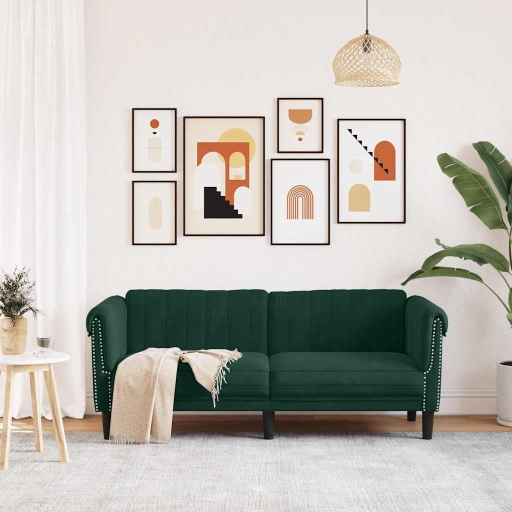 Dvosjed tamnozeleni baršun