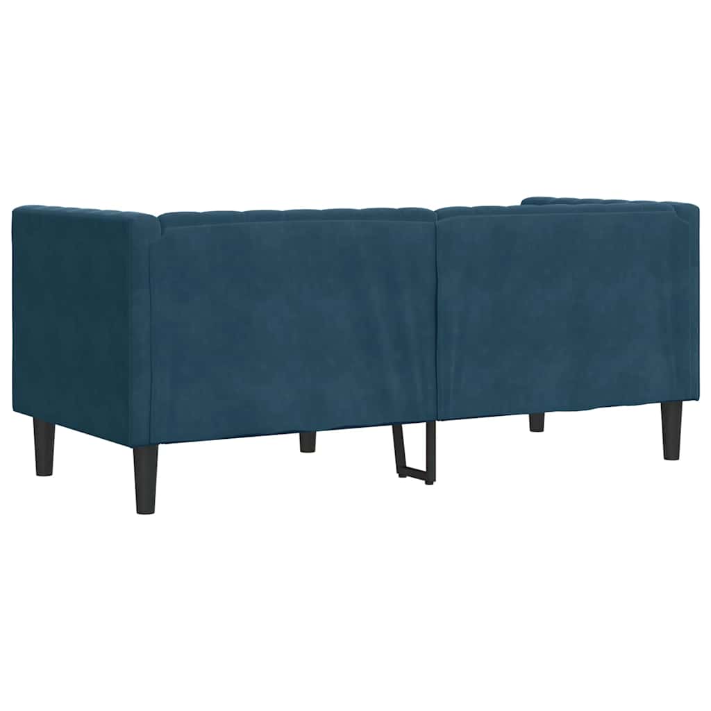 Chesterfield sofa s jastucima za 2 osobe, plavi baršun