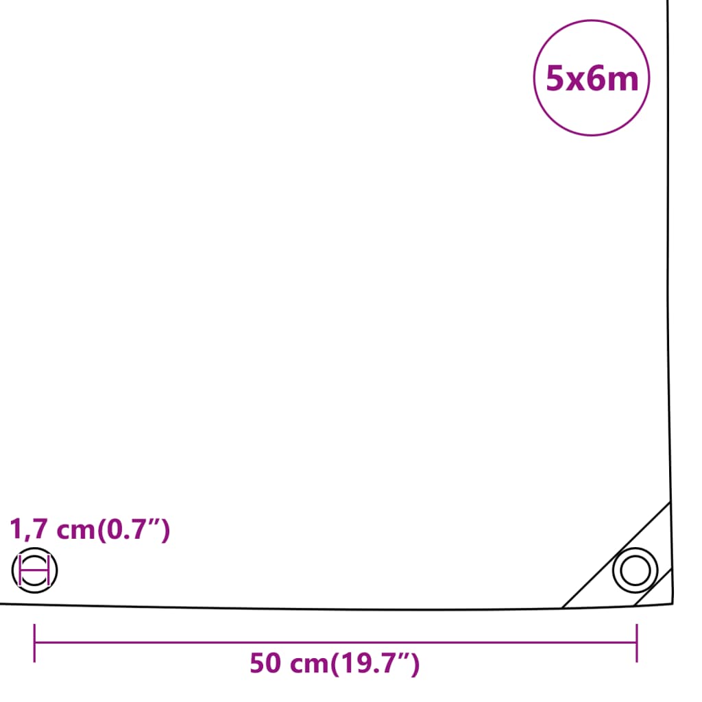 Cerada plava 5 x 6 m 650 g/m²