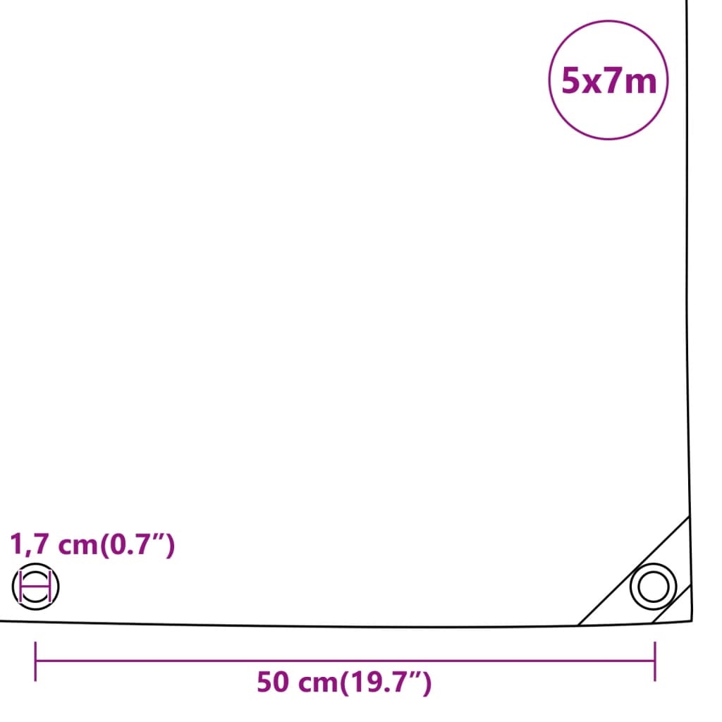 Cerada plava 5 x 7 m 650 g/m²