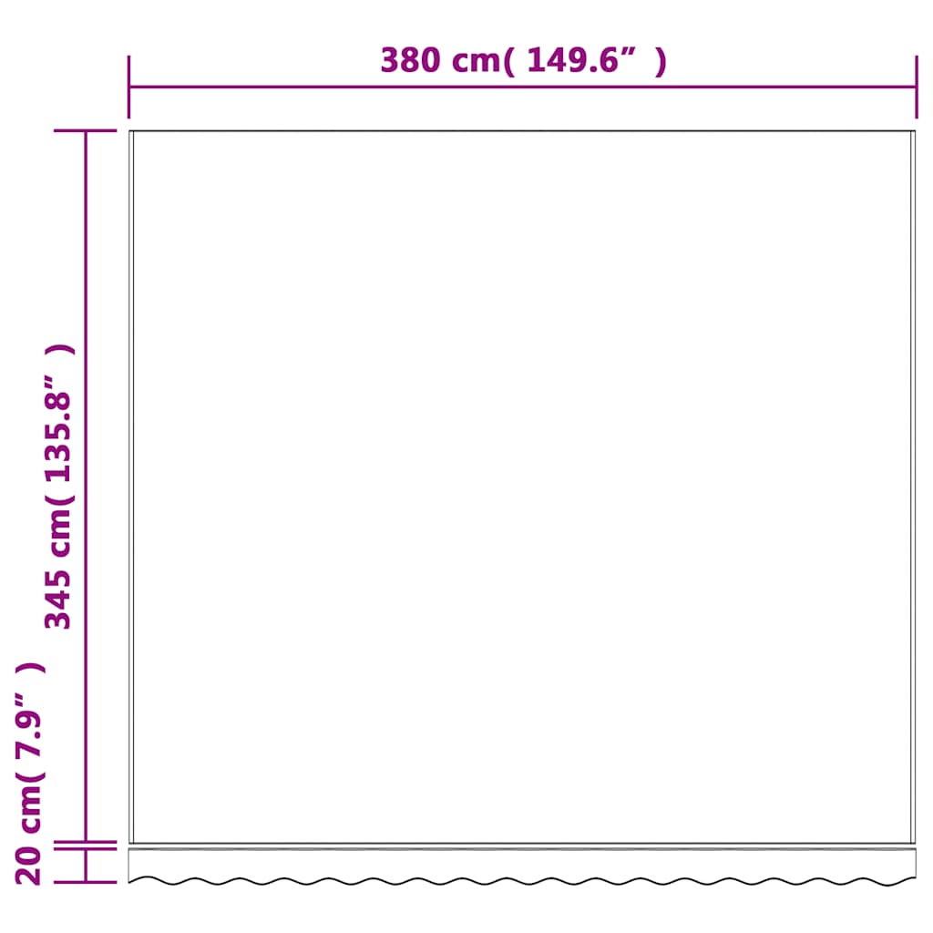Zamjenska tkanina za tendu crveno-bijela prugasta 4 x 3,5 m