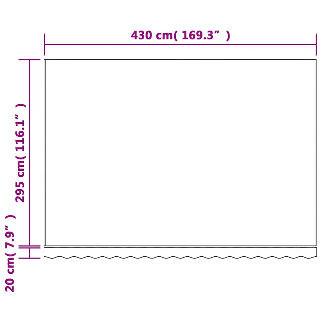 Zamjenska tkanina za tendu raznobojna prugasta 4,5x3 m