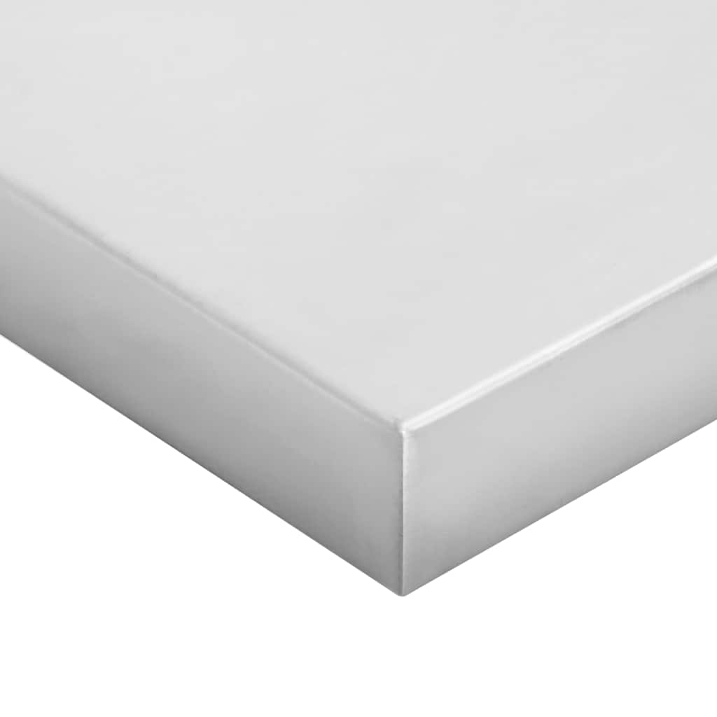 Zidne police 2 kom 100x23,5 cm srebrne nehrđajući čelik