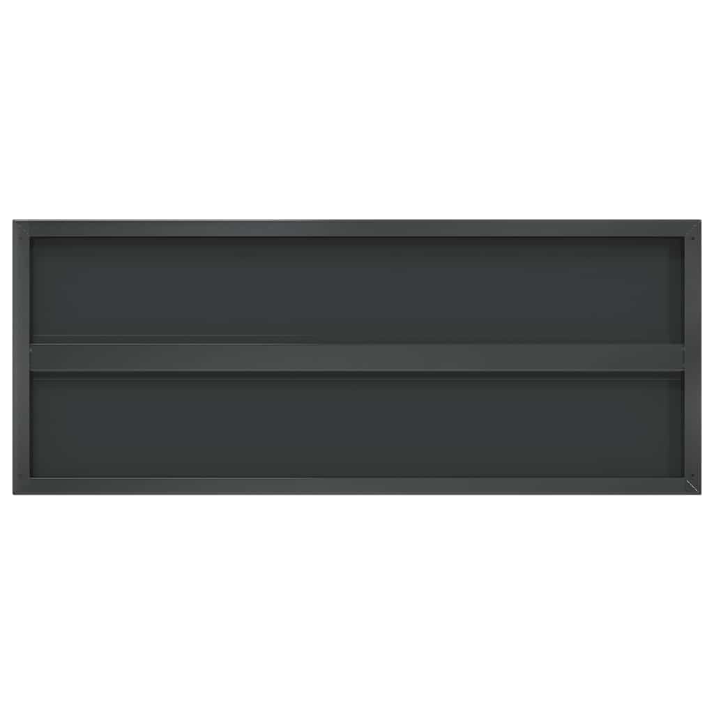 Zidne police 2 kom 100x40 cm crne nehrđajući čelik