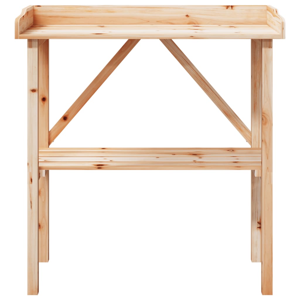 Stol za biljke s policom 78 x 38 x 82,5 cm od masivne jelovine