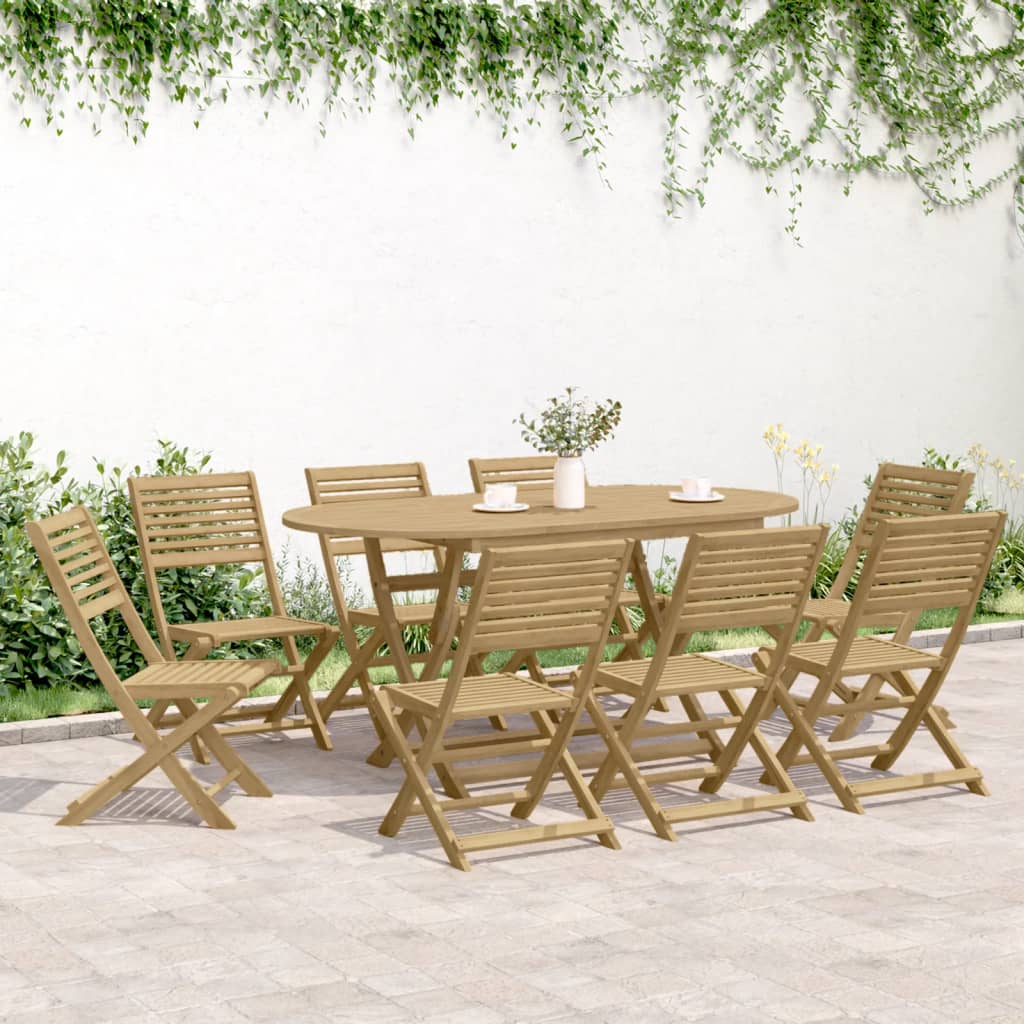 Sklopive vrtne stolice 8 kom 48,5x61,5x87 cm od drva bagrema