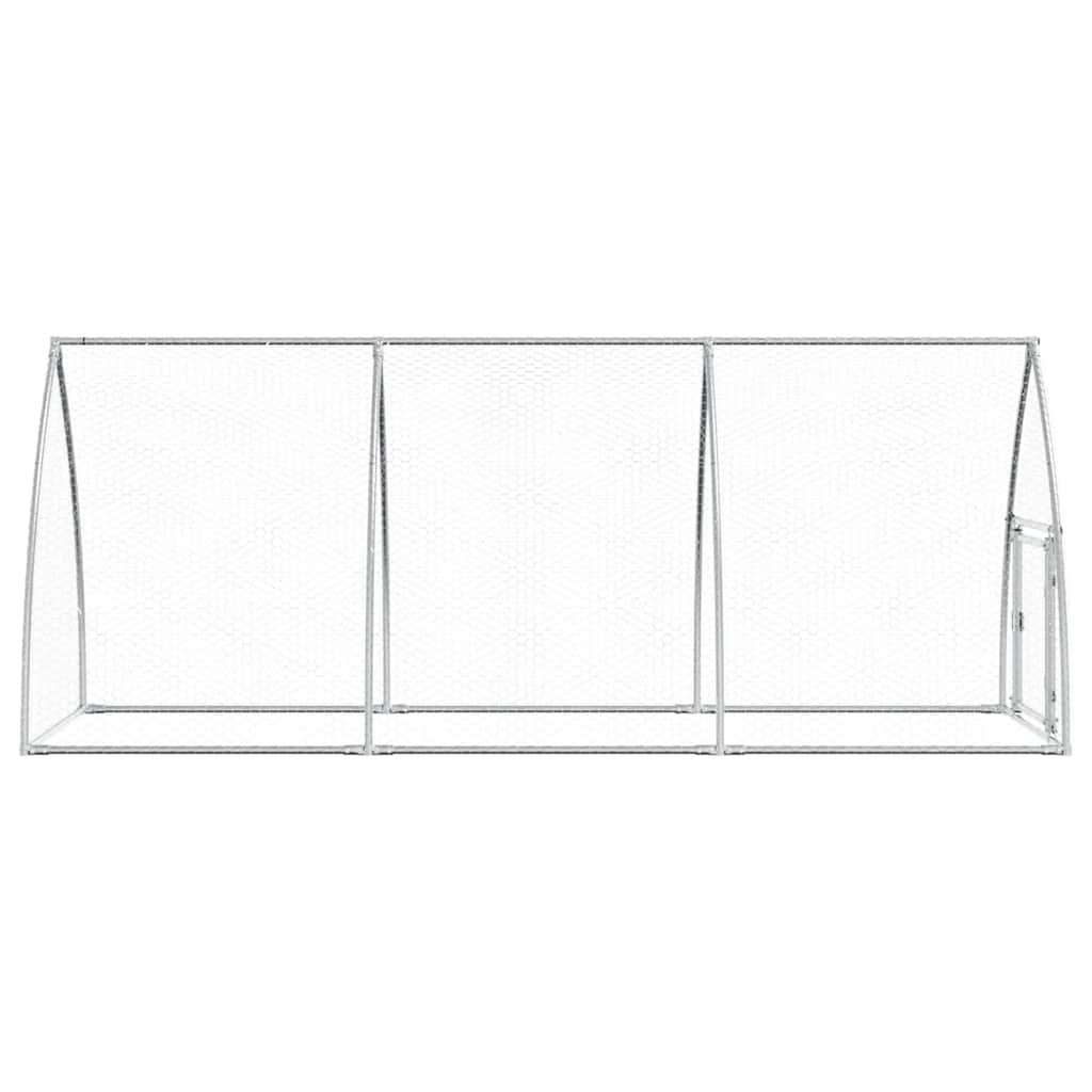Kavez za kokoši srebrni 300 x 105 x 120 cm od pocinčanog čelika