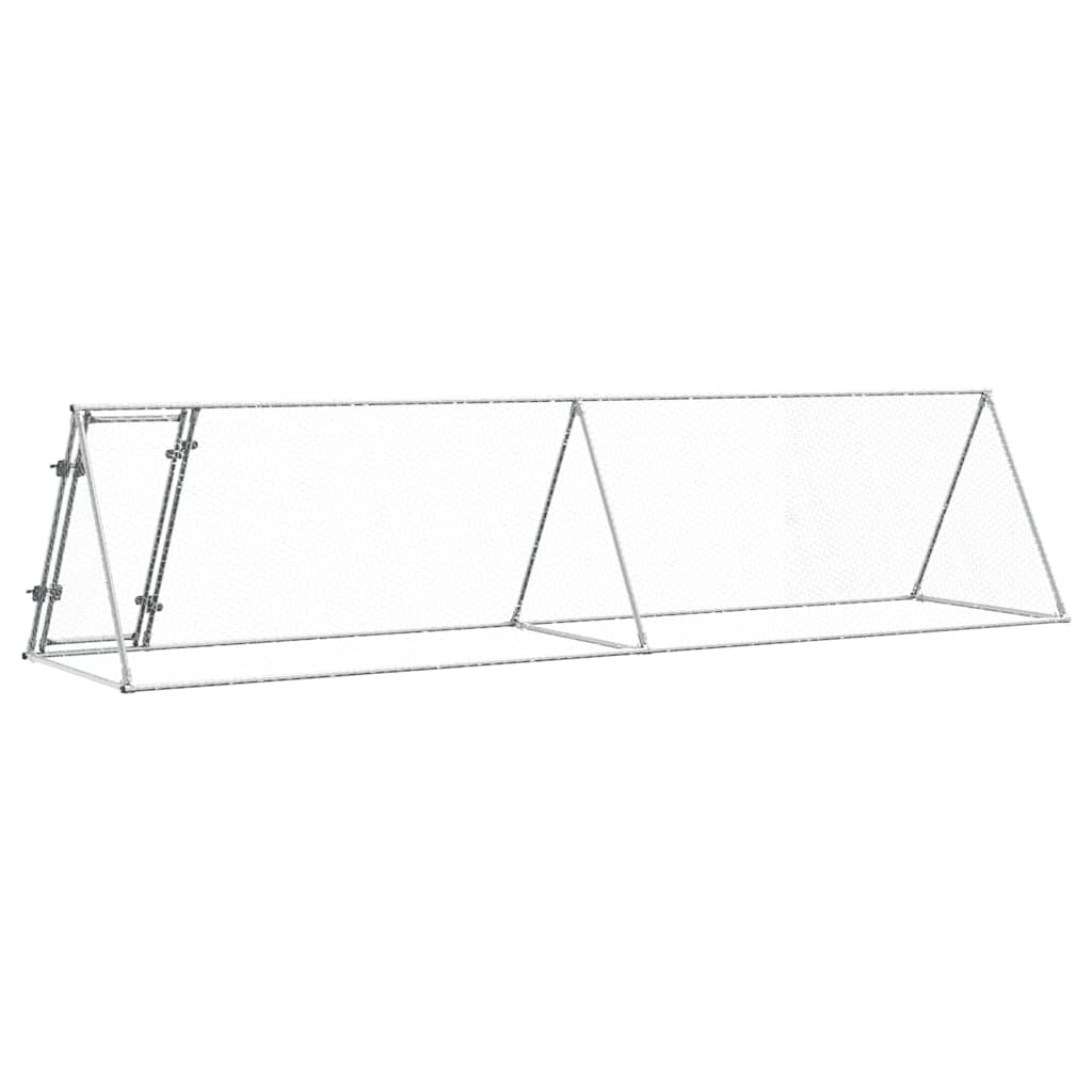Kavez za kokoši srebrni 400 x 105 x 91 cm od pocinčanog čelika