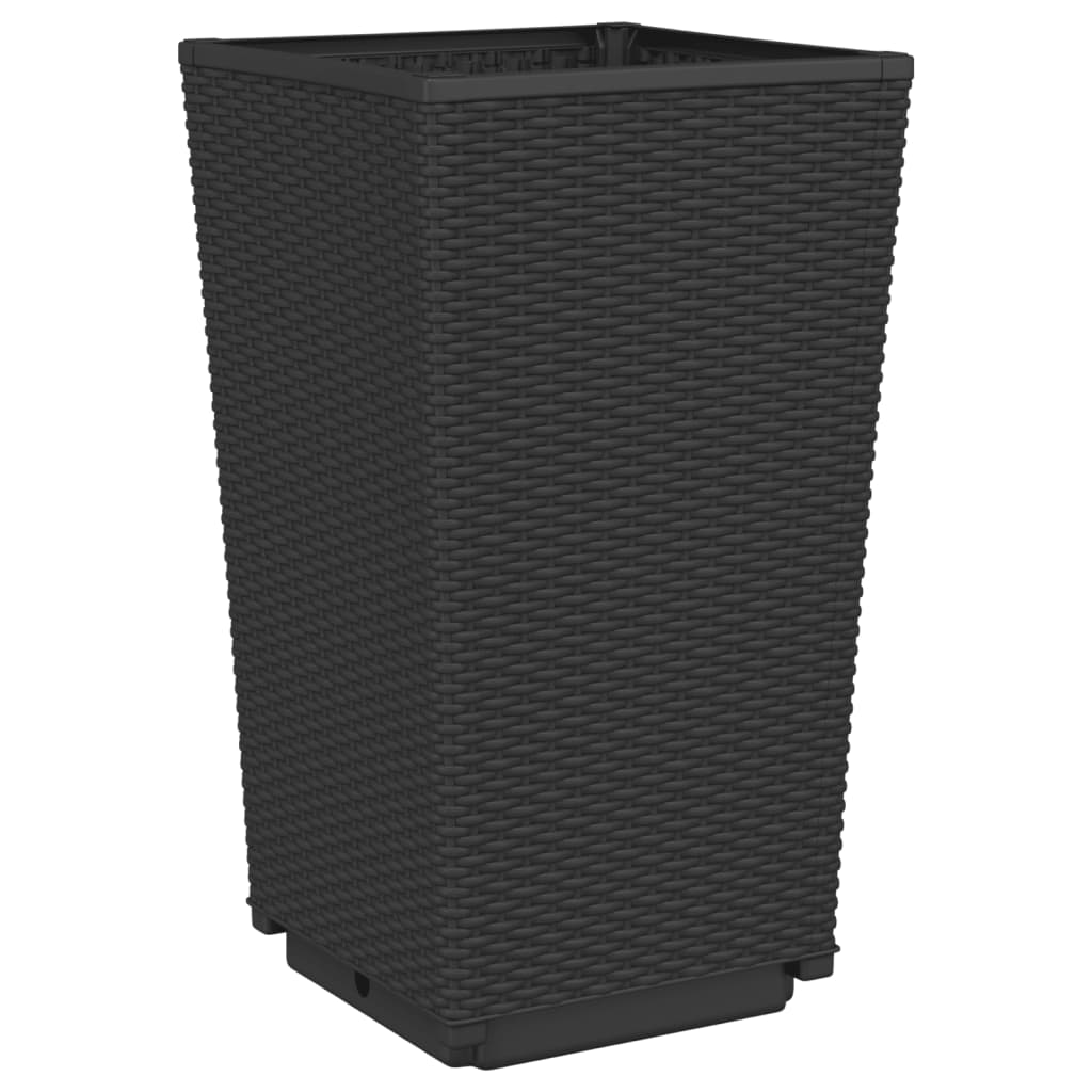 Vrtne sadilice 2 kom crne 32,5 x 32,5 x 57 cm od PP-a