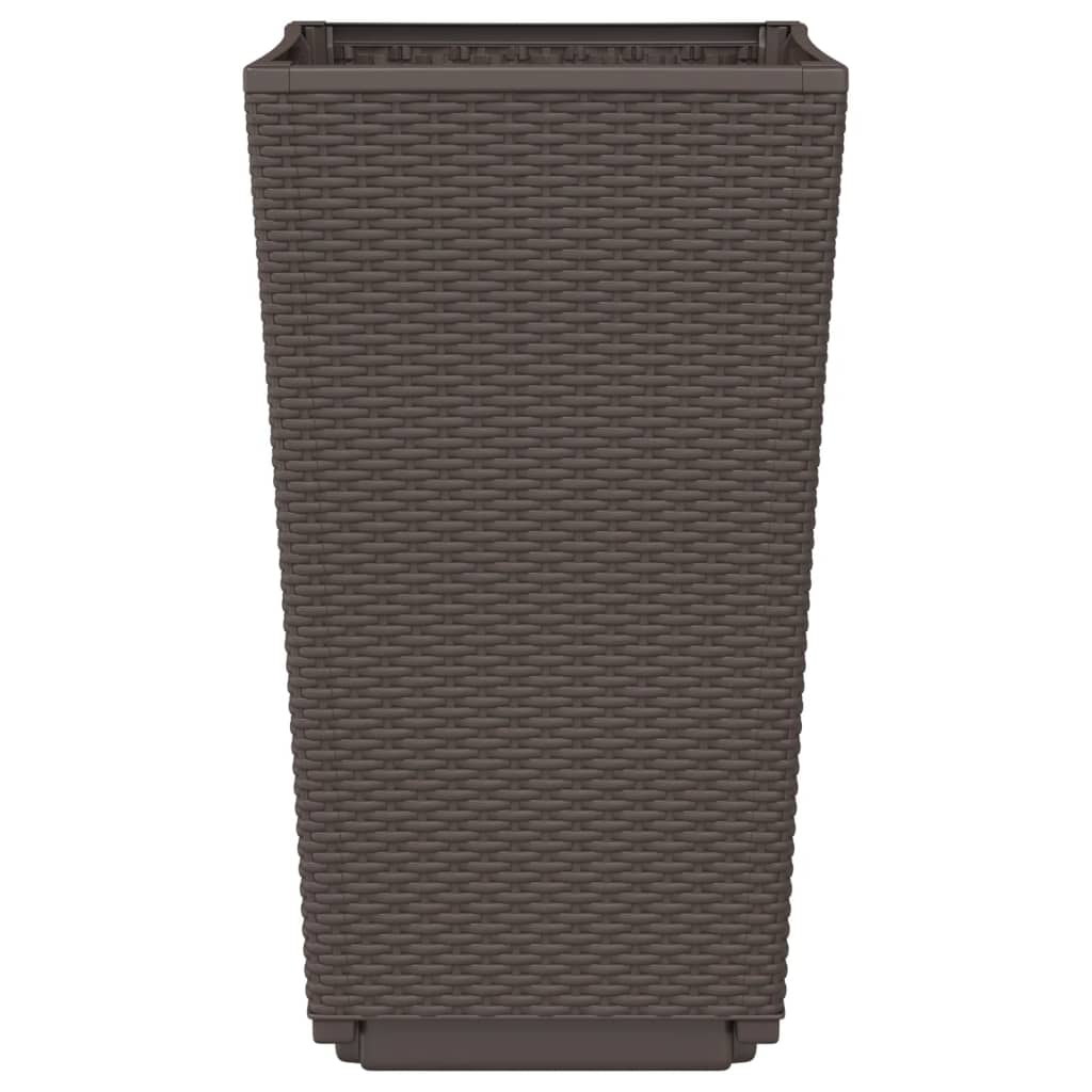 Vrtne sadilice 2 kom smeđe 32,5 x 32,5 x 57 cm od PP-a
