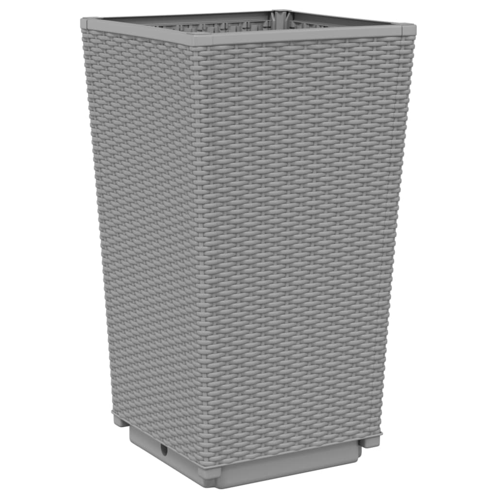 Vrtne sadilice 4 kom svjetlosive 32,5 x 32,5 x 57 cm PP
