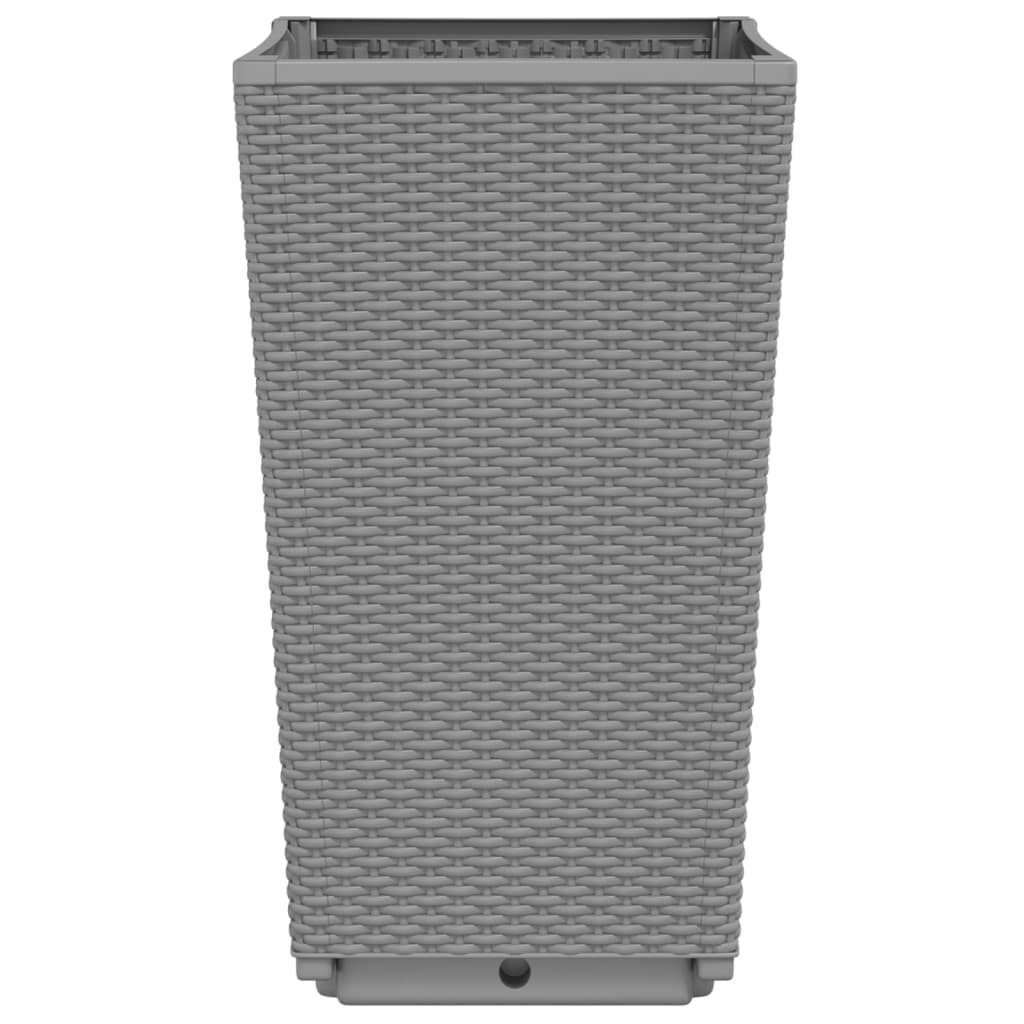Vrtne sadilice 4 kom svjetlosive 32,5 x 32,5 x 57 cm PP