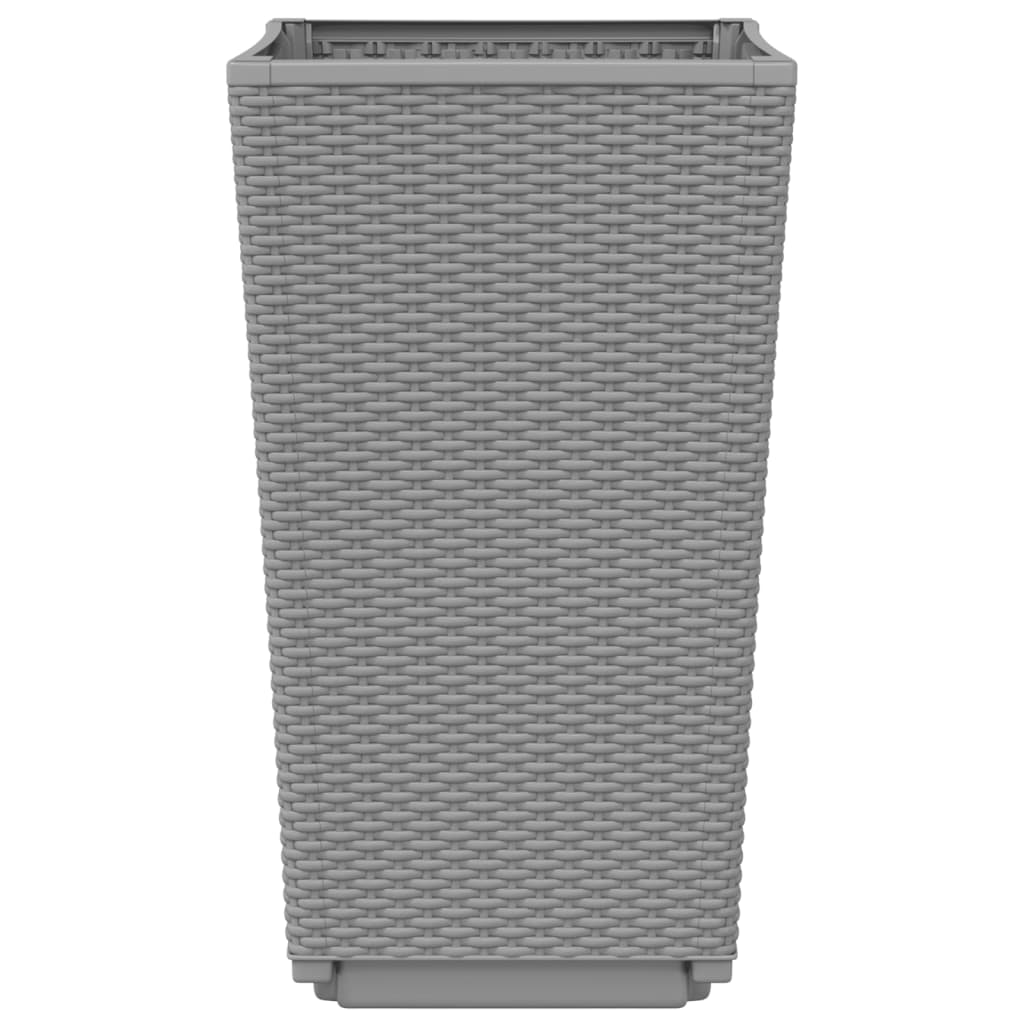 Vrtne sadilice 4 kom svjetlosive 32,5 x 32,5 x 57 cm PP