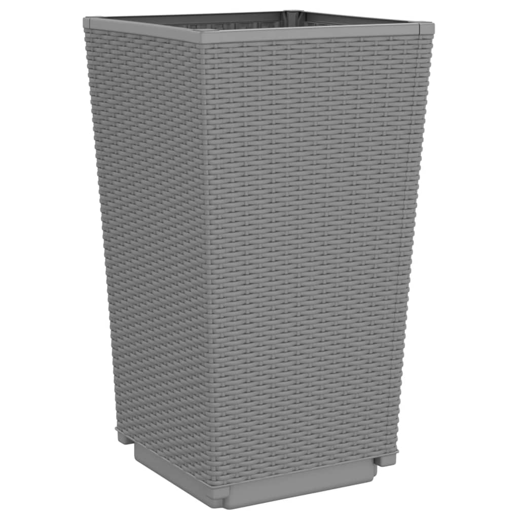 Vrtne sadilice 4 kom svjetlosive 32,5 x 32,5 x 57 cm PP