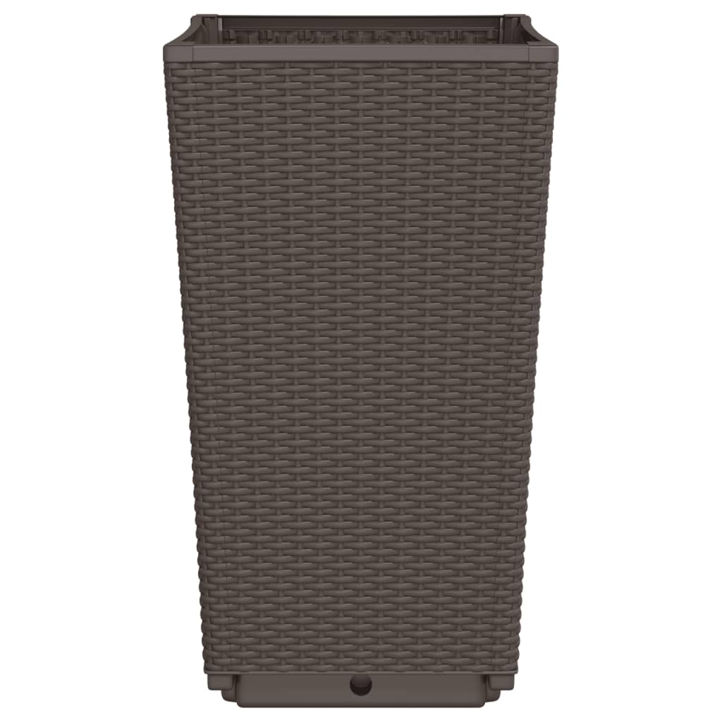 Vrtne sadilice 4 kom smeđe 32,5 x 32,5 x 57 cm od PP-a