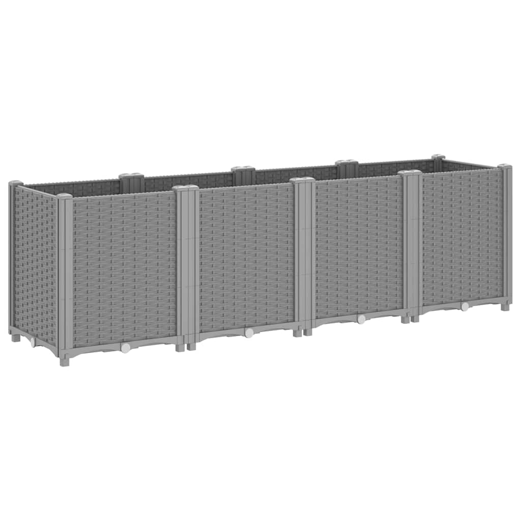 Vrtna sadilica svijetlosiva 160 x 40 x 53 cm od PP-a