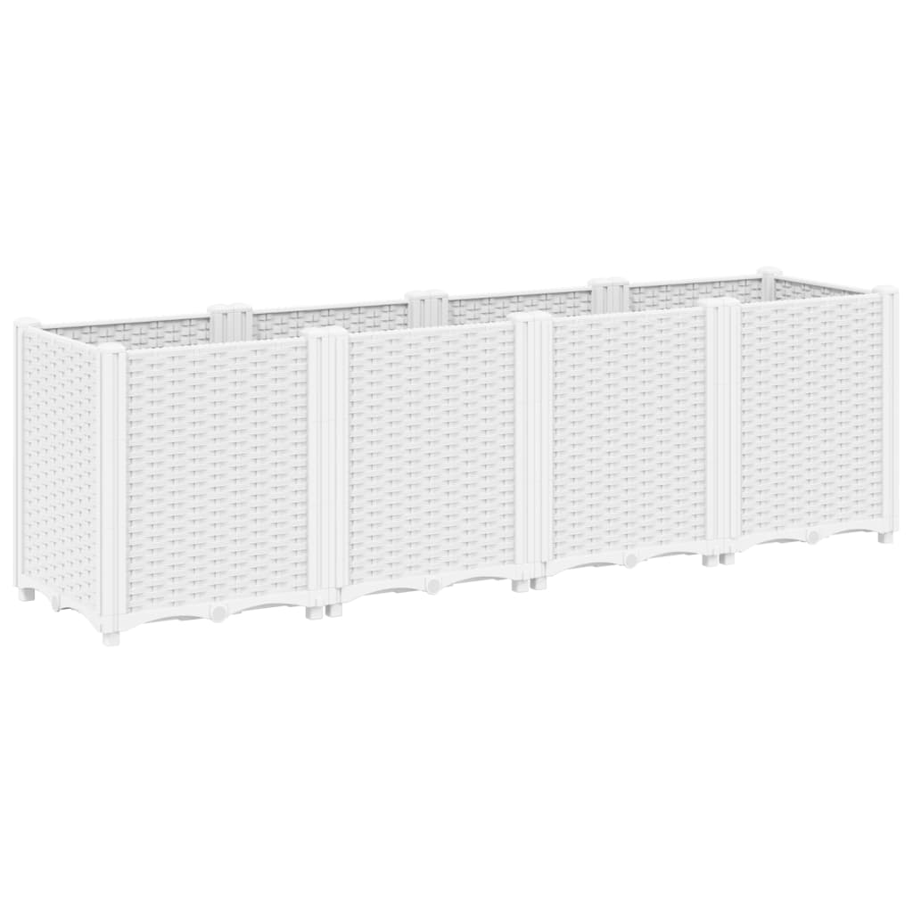 Vrtna sadilica bijela 160 x 40 x 53 cm od PP-a