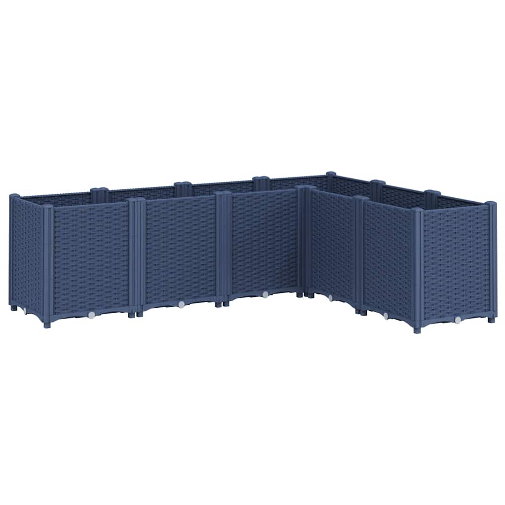 Vrtna sadilica plava siva 160 x 120 x 53 cm PP