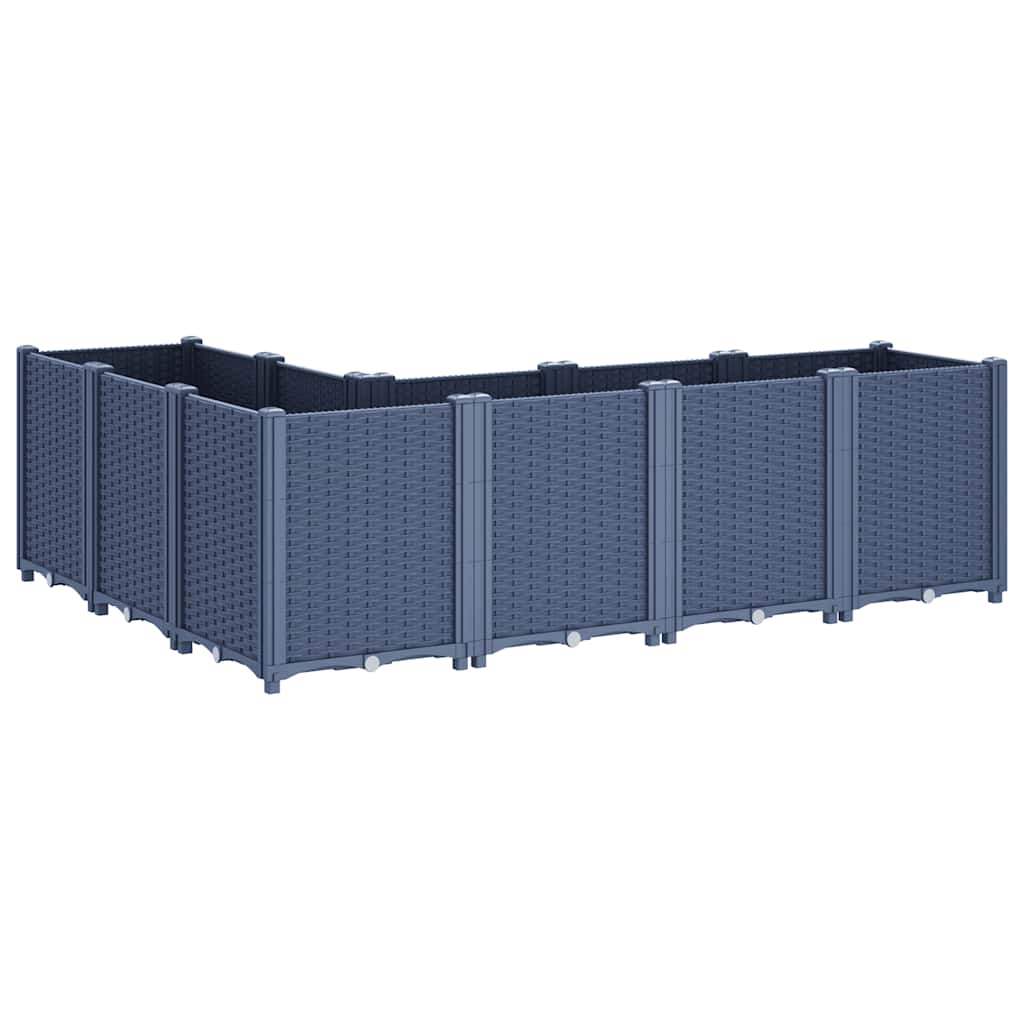 Vrtna sadilica plava siva 160 x 120 x 53 cm PP