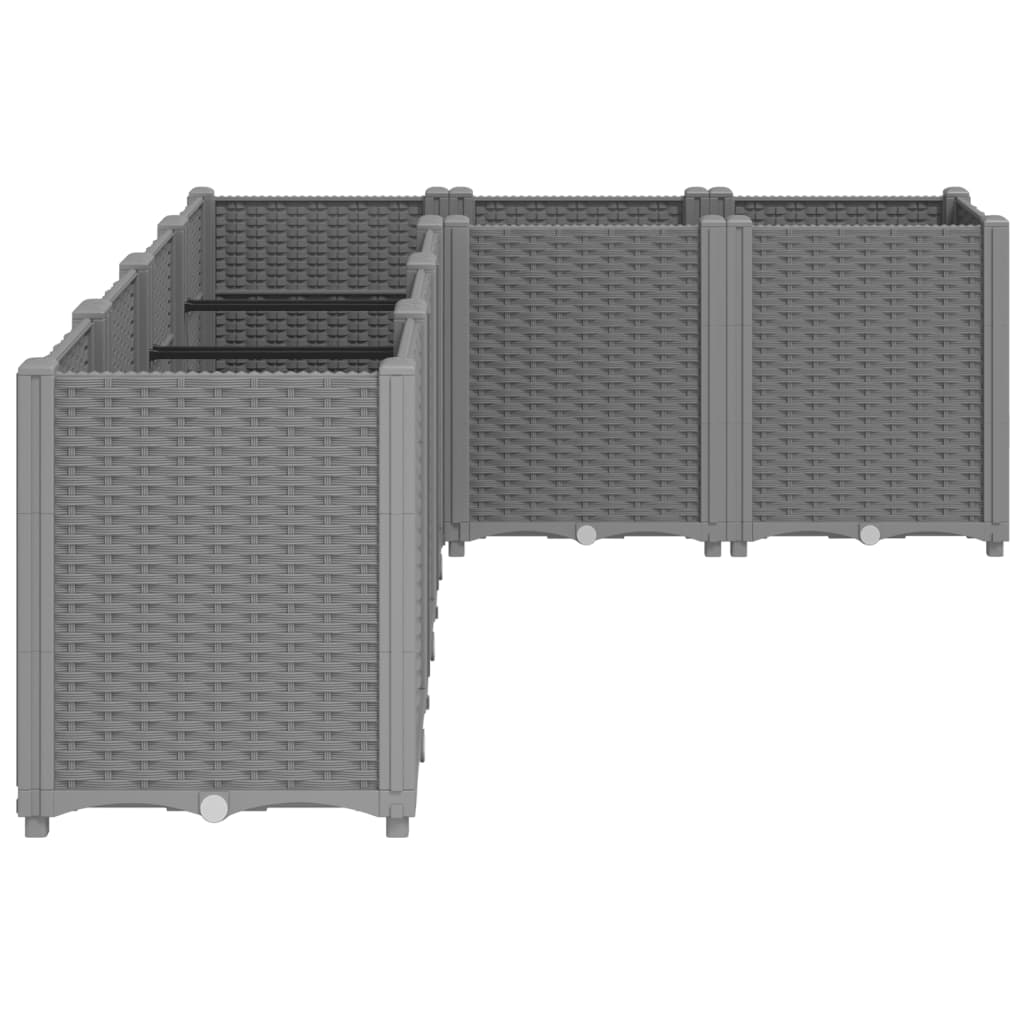 Vrtna sadilica svjetlosiva 160 x 120 x 53 cm PP