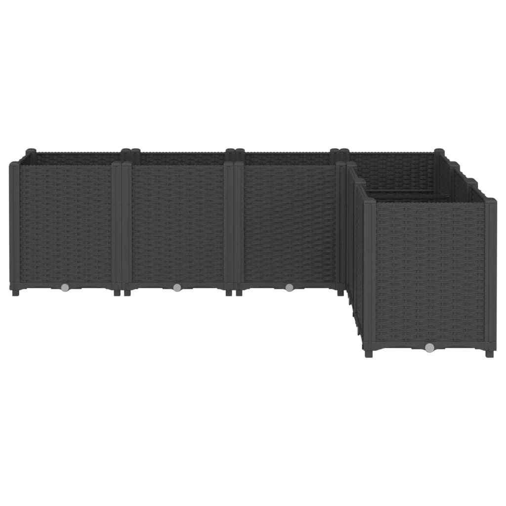 Vrtna sadilica crna 160 x 120 x 53 cm PP