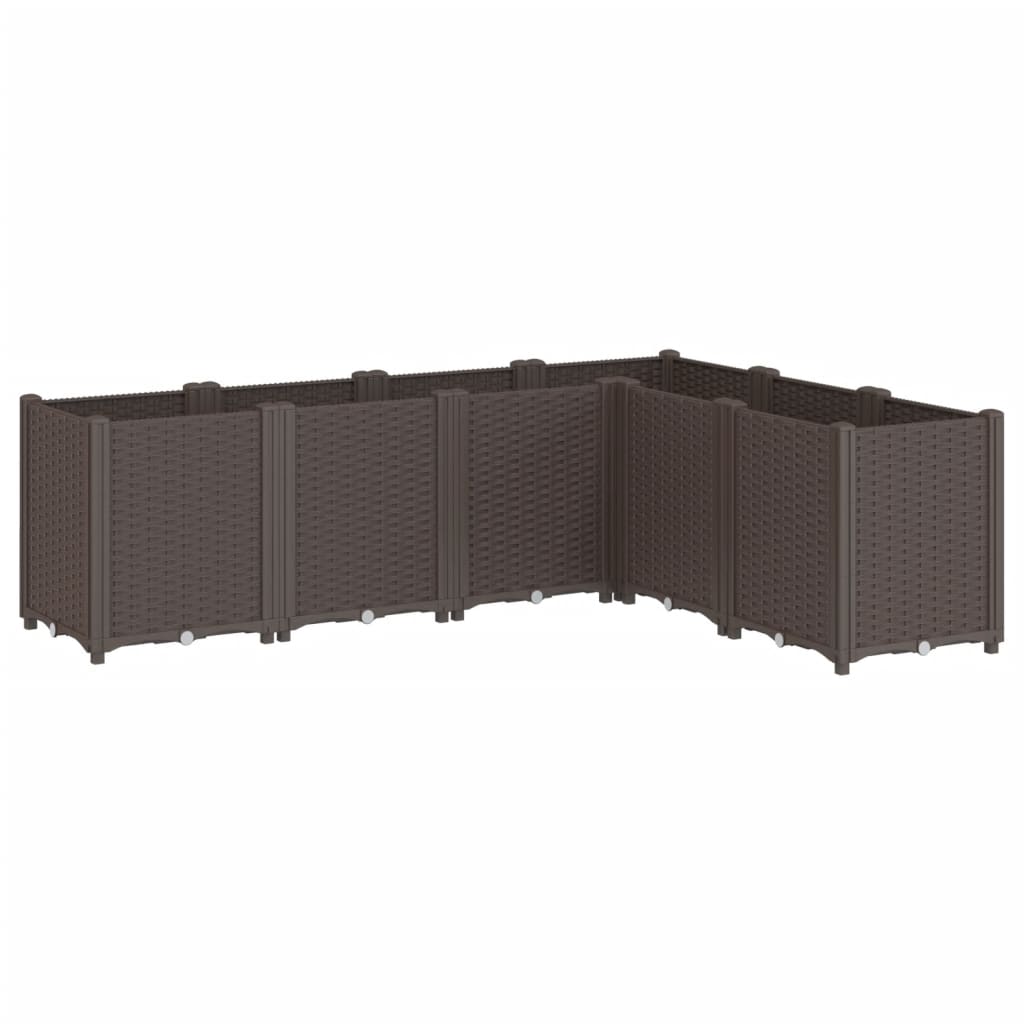Vrtna sadilica smeđa 160 x 120 x 53 cm PP