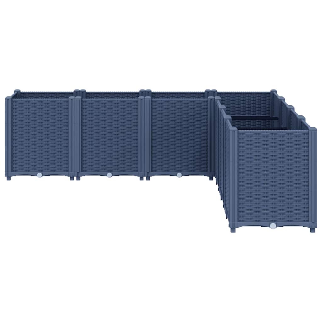 Vrtna sadilica plava siva 160 x 160 x 53 cm PP