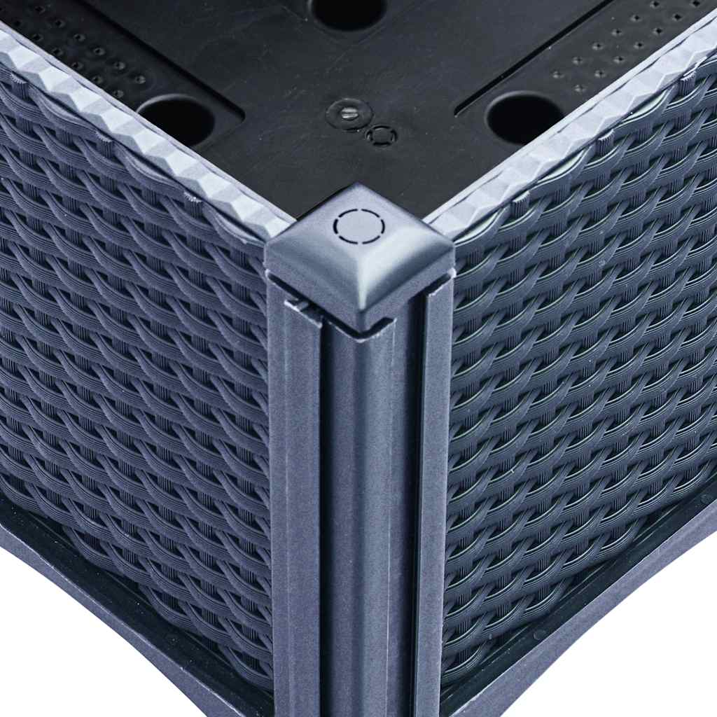Vrtna sadilica s nogama plava siva 80 x 40 x 42 cm PP