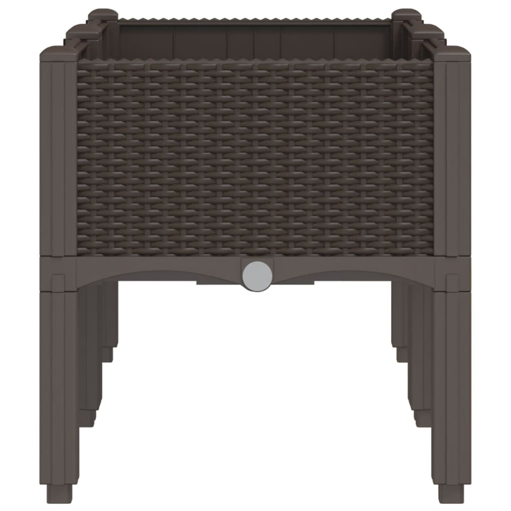 Vrtna sadilica s nogama smeđa 80 x 40 x 42 cm PP