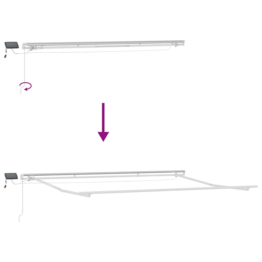 Tenda na ručno uvlačenje s LED bordo 400 x 300 cm