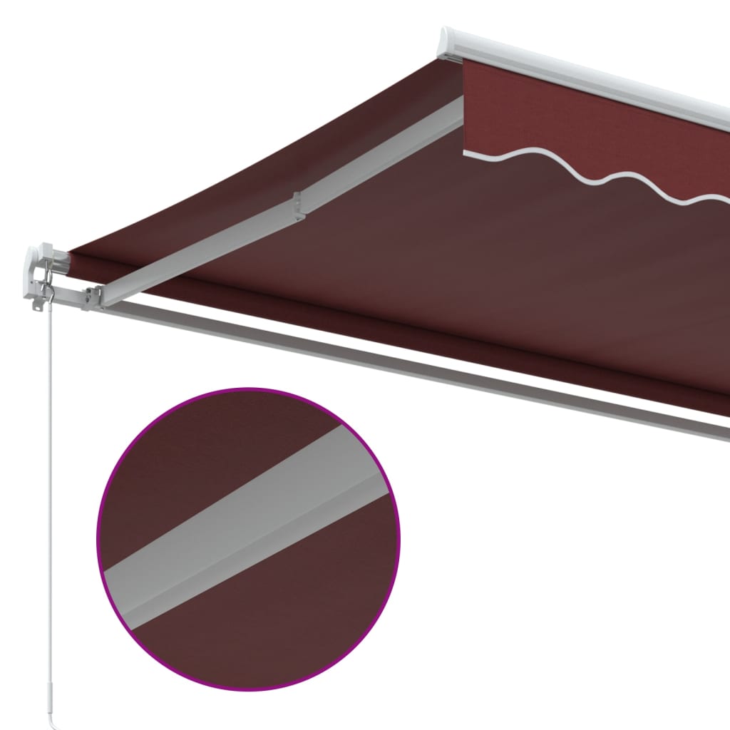Tenda na ručno uvlačenje bordo 450 x 350 cm