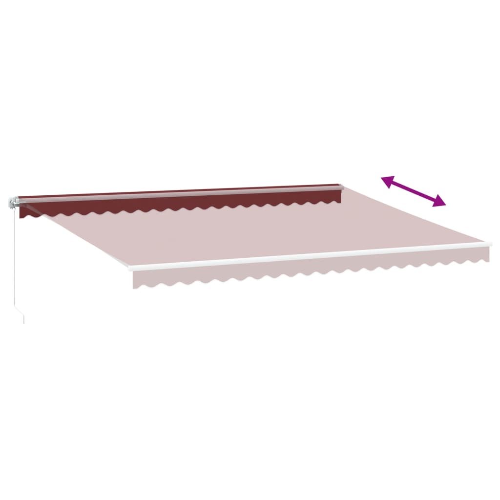 Tenda na ručno uvlačenje bordo 500 x 350 cm